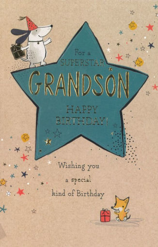 Picture of SUPERSTAR GRANDSON BIRTHDAY CARD